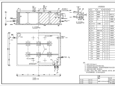 600立方矩形蓄水池结构  施工图