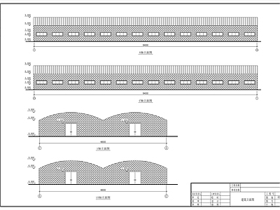 2×24米圆拱形桁架厂房建筑 施工图 工业建筑