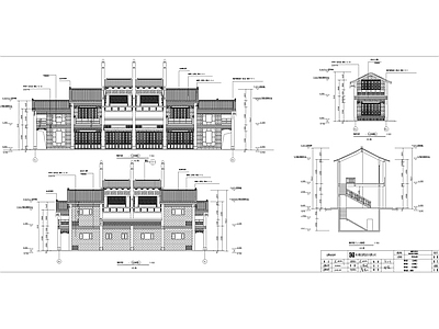 仿古商业建筑 施工图