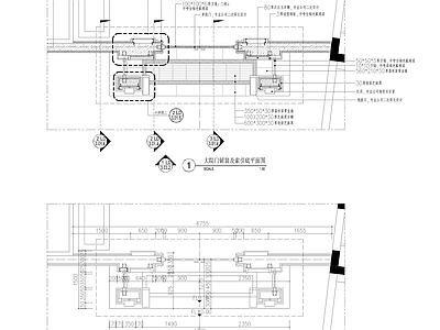 会所大院门详图 施工图 通用节点