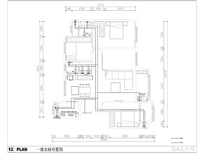 现代130平米大平层室内精装修 施工图