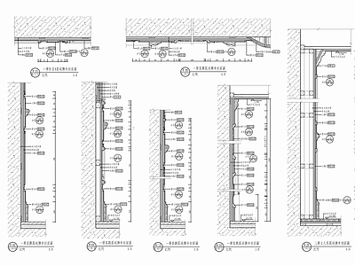 美式线条护墙板详图 施工图