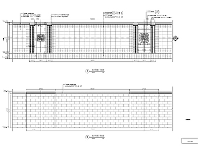 特色新中式实体围墙 施工图