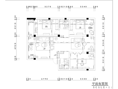 现代140平米大平层室内装修 施工图