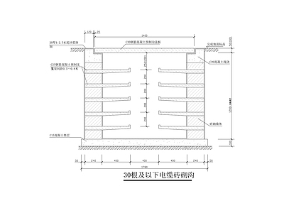 电缆沟大样 施工图