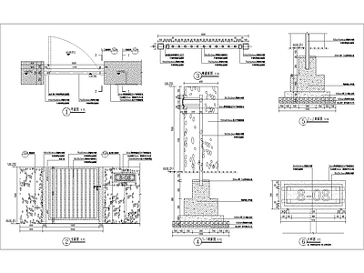 铁艺门及标识牌详图 施工图 通用节点