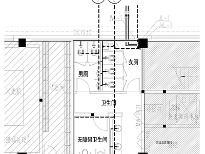 公共区域卫生间给排水 施工图 建筑给排水