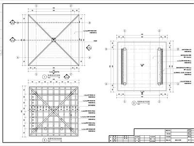 木结构特色景观亭 施工图