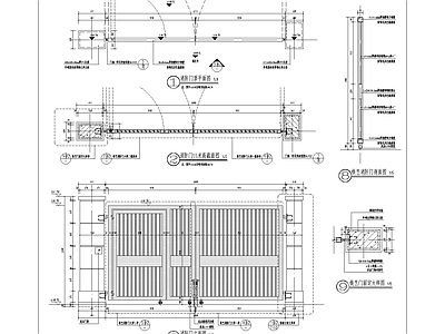 铁艺门详图 施工图 通用节点