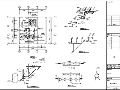 脱水机房平面剖面系统 施工图