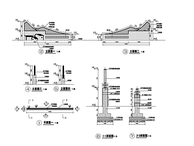 青瓦波浪墙 施工图