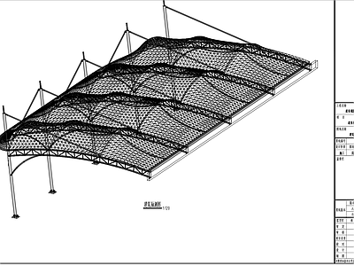 钢结构停车车棚 施工图