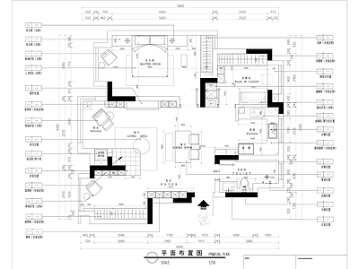 现代140平米大平层样板间室内装修 施工图