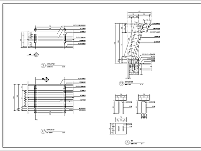 拉索栏杆大样详图 施工图