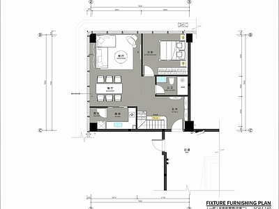 LOFT复式公寓室内平面布置图 彩平图PSD  三室一厅 跃层