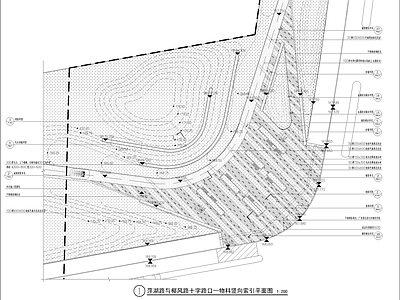 道路交叉口口袋公园详图 施工图