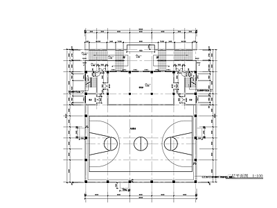 3层学校体育馆建筑 施工图