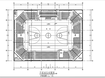 2层体育馆建筑 施工图