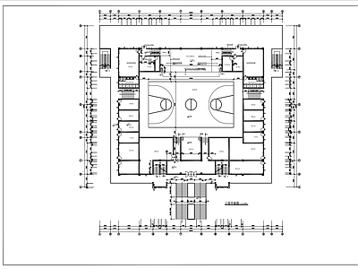 2层体育馆建筑 施工图