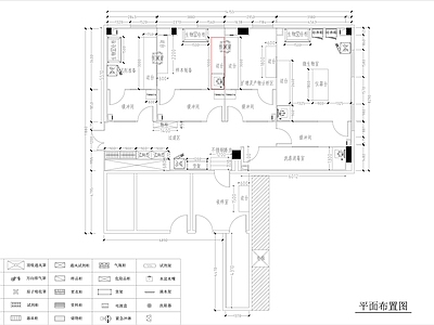 医院PCR实验室室内装修全套 施工图