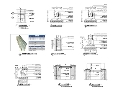 现代小区排水设施做法大样 施工图