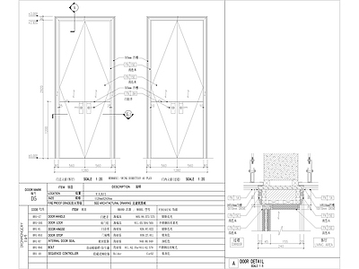 套房门节点 施工图 通用节点