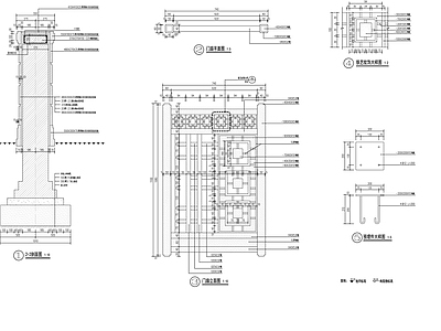 别墅庭院小院门详图 施工图 通用节点