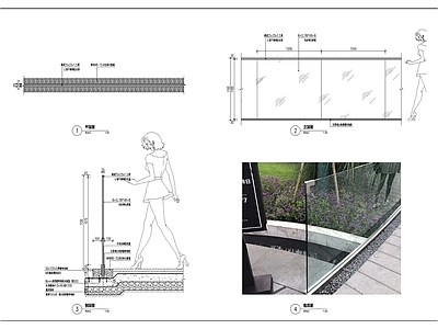 玻璃栏杆 施工图
