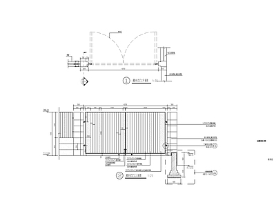 现代小区标准铁艺门 施工图 通用节点