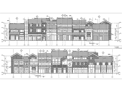 中式仿古商业街建筑 施工图