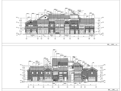 中式仿古商业街建筑 施工图