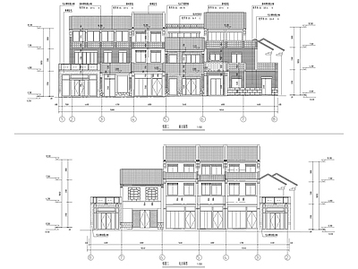 中式仿古商业街建筑 施工图