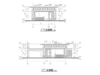 现代住宅小区大门传达室 施工图