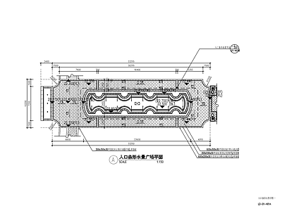 欧式入口条形水景详图 施工图