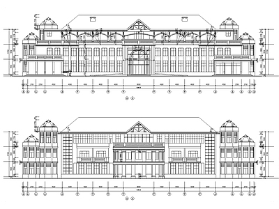 欧式远乐邦辉会所建筑 施工图 娱乐会所