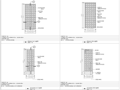 防弹门玻璃门大样 施工图 通用节点