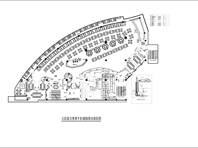 西餐厅厨房平面系统 施工图