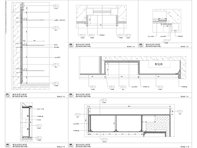 柜体墙身节点 施工图