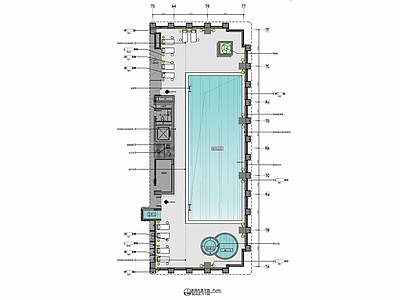 550㎡游泳池室内 施工图