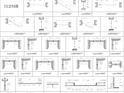 门工艺节点大样 施工图 通用节点