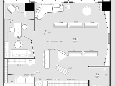 服装工作室室内装修 施工图