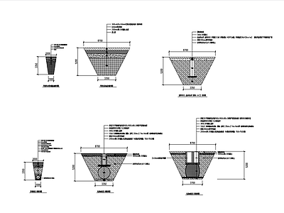 化粪池及污水管污水井断面 施工图