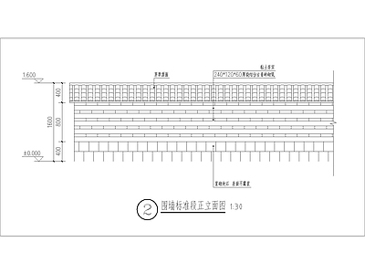 茅草青砖块石景观围墙 施工图