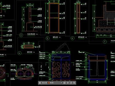 指示牌垃圾桶详图 施工图