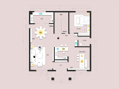 自建房别墅室内平面布置图