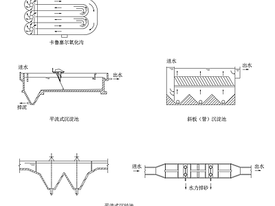 各种水处理建筑物大样 施工图