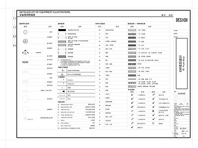 图纸封面目录设计说明材料表 图库