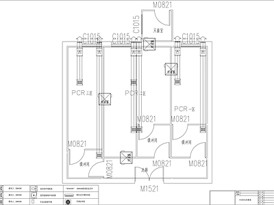 PCR实验室装饰装修电气排风空调 施工图