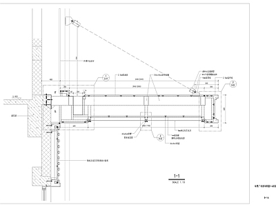 某商业建筑玻璃雨蓬 施工图  建筑通用节点
