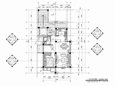 180㎡复式跃层家装室内 施工图